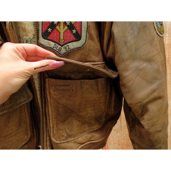 Sold 🌻 Vintage flying tigers heavy weight leather flight jacket - Picture 7 of 11